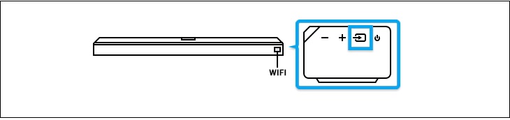 Bước 1: Mở nguồn của loa thanh trên loa trực tiếp hoặc điều khiển từ xa.