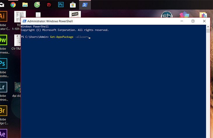 Cách bật Microsoft Store trên Windowns 10 bằng PowerShell