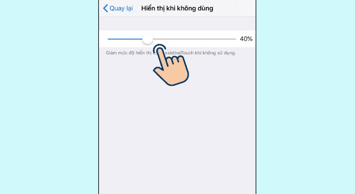 Sau đó tùy chỉnh mức độ phần trăm theo ý muốn của bạn