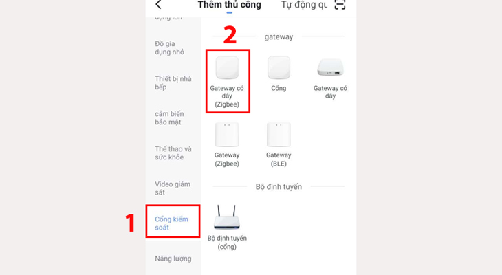 Nhấn chọn loại hub tương ứng