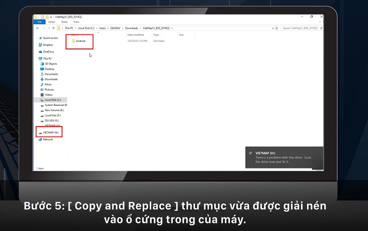 Copy và giải nén tập tin