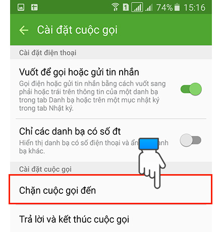 Cách chặn cuộc gọi tránh bị làm phiền trên smartphone Samsung
