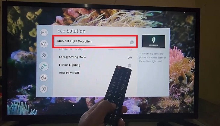 Tắt tính năng Ambient Light Detection