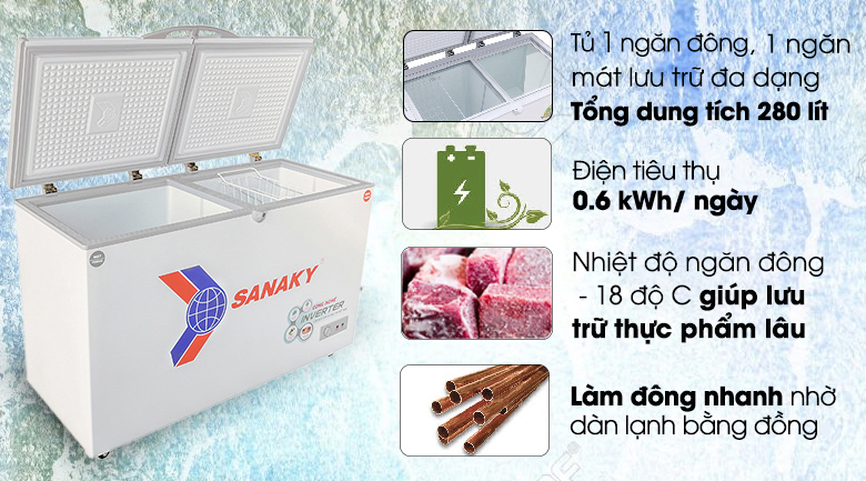 Nhiệt độ trong tủ đông Sanaky