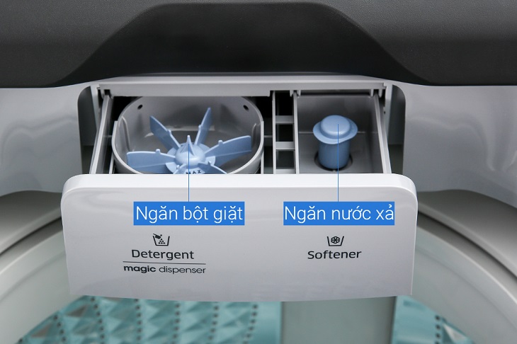 Cách cho nước xả đối với máy giặt Aqua lồng đứng