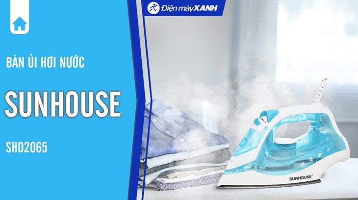 Bàn ủi hơi nước Sunhouse SHD2065 1600W phù hợp ủi quần cho gia đình có 3 - 5 thành viên