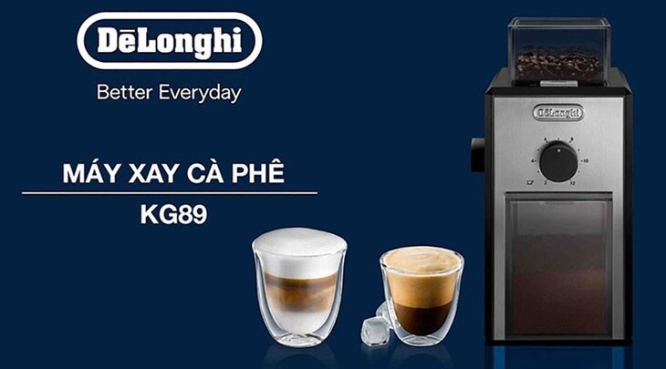 Máy xay cà phê Delonghi 110W KG89 thương hiệu uy tín, chất lượng