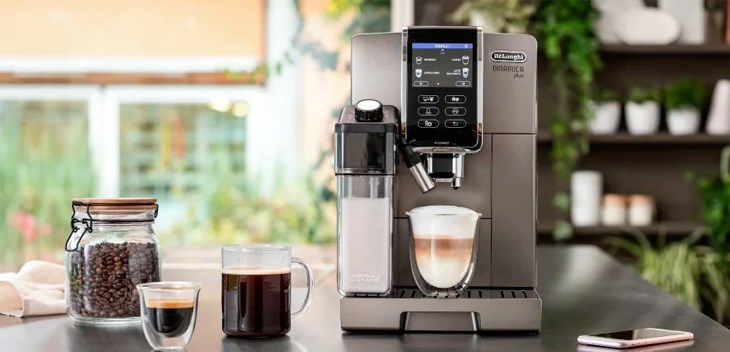 Máy xay cà phê Delonghi với thiết kế sang trọng và hiện đại