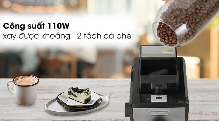 Máy xay cà phê có công suất nhỏ Delonghi 110W KG89 thích hợp cho gia đình, văn phòng