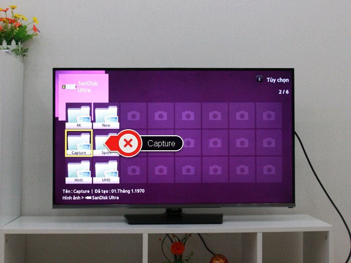 Chọn thư mục có tên Capture để vào xem ảnh