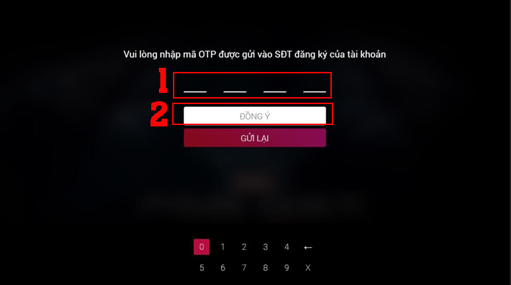 Bạn nhập mã OTP vừa gửi đến số điện thoại của bạn > Nhấn Đồng ý để xác thực tài khoản
