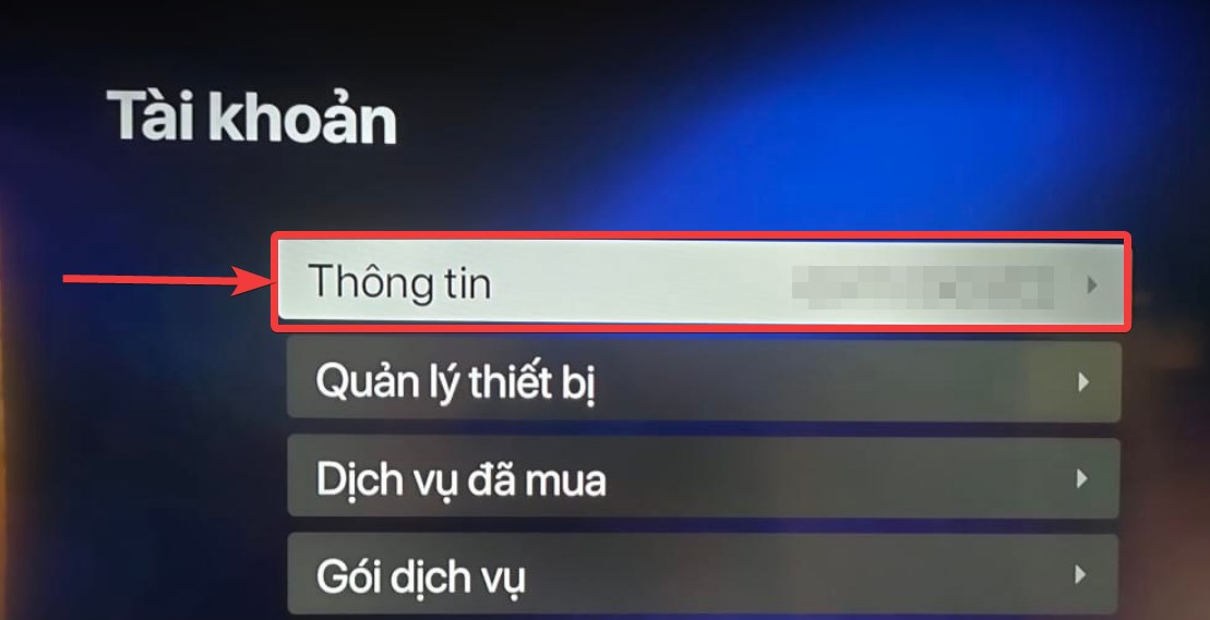 Chọn Thông tin