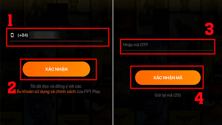Nhập số điện thoại của bạn muốn đăng ký > Chọn Xác nhận > Nhập mã OTP > Chọn Xác nhận mã