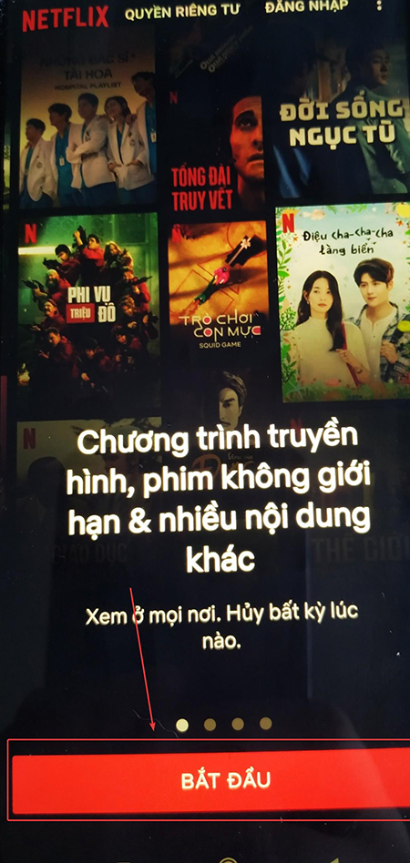 Tải ứng dụng Netflix trên điện thoại Android