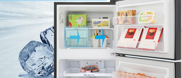 Điều chỉnh nhiệt độ tủ lạnh LG bằng núm, cần gạt