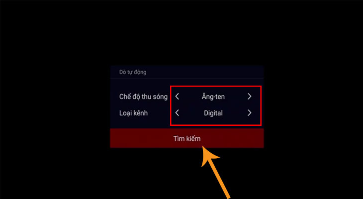 Cách dò kênh DVB-T2 trên tivi TCL 2019