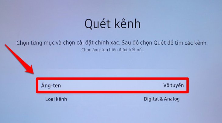 Bạn chọn vào mục