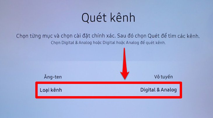 Bạn chọn vào mục