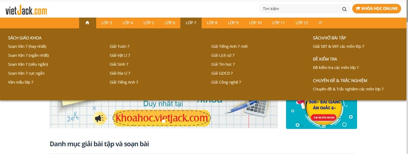Các kiến thức trên VietJack