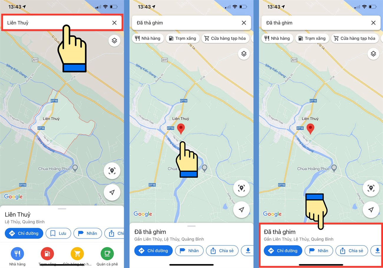Ghim vị trí trên Google Maps