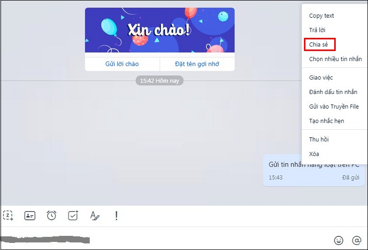 Gửi 1 tin nhắn tới nhiều người trên PC