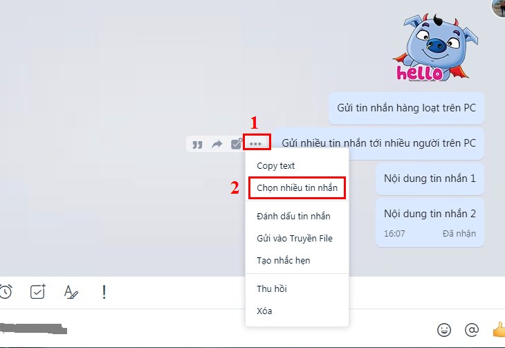 Gửi nhiều tin nhắn tới nhiều người trên PC