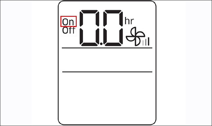chọn On hiển thị trên màn hình