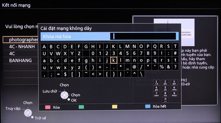 Nhập mật khẩu của mạng wifi muốn kết nối