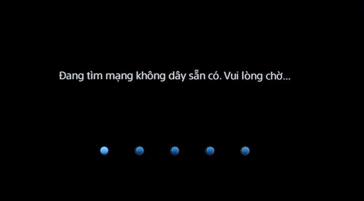 Tivi dò các mạng WIFi gần để kết nối