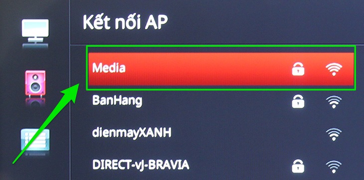Chọn Wifi muốn kết nối