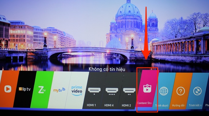 Mục LG Content Store trên tivi LG