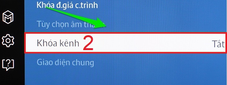 Sau đó chọn Khóa kênh.