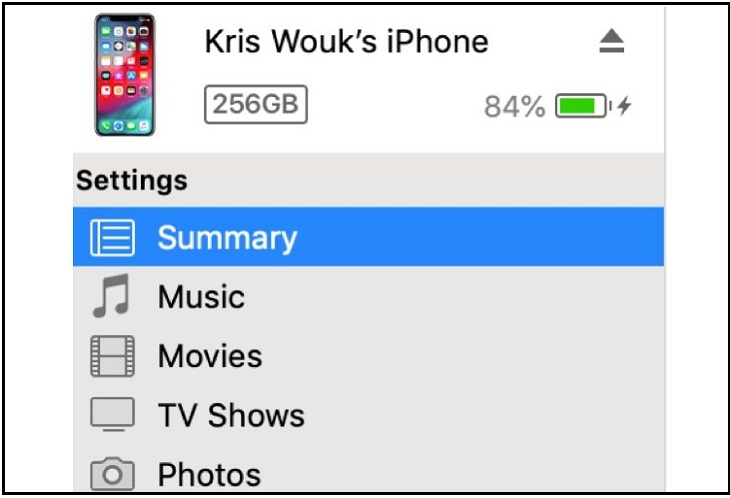Phục hồi từ iTunes