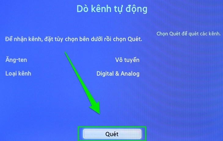 Tiến hành thiết lập các thông tin trên tivi như ban đầu trước khi sử dụng lại tivi