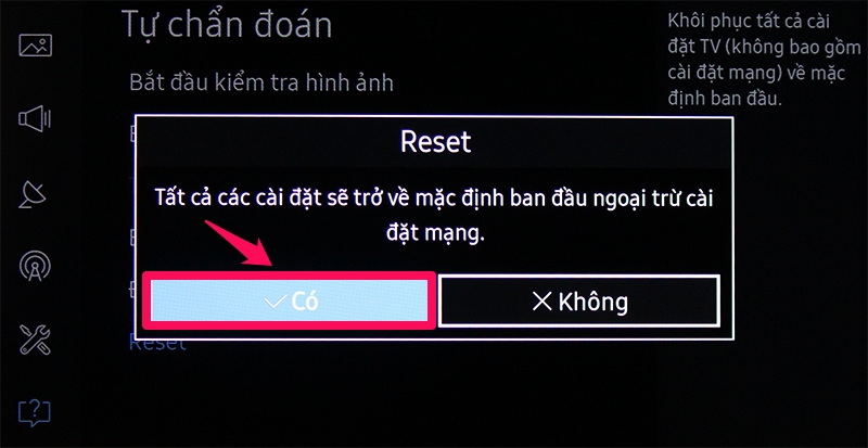 Chọn Có