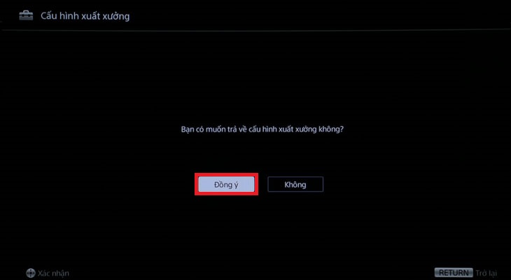 Cách khôi phục cài đặt gốc trên smart tivi Sony