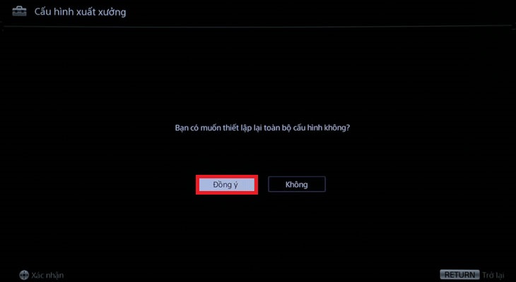 Cách khôi phục cài đặt gốc trên smart tivi Sony