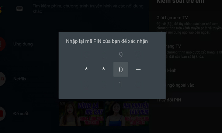 Nhập lại mật khẩu mới