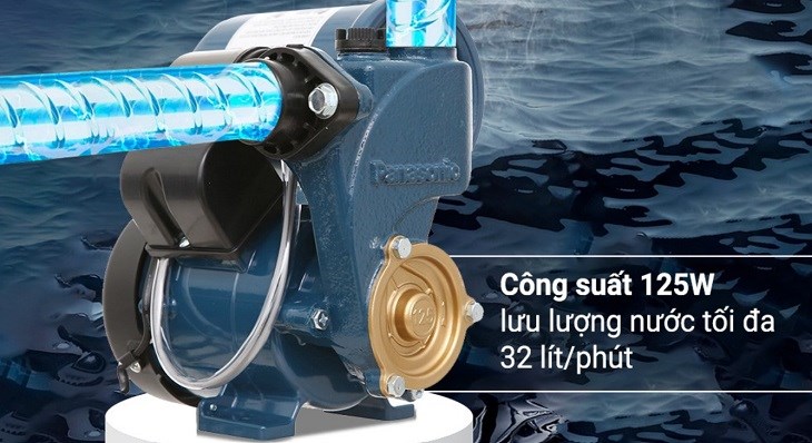 Máy bơm nước tăng áp Panasonic A-130JAK 125W có lưu lượng nước tối đa 32 lít/phút