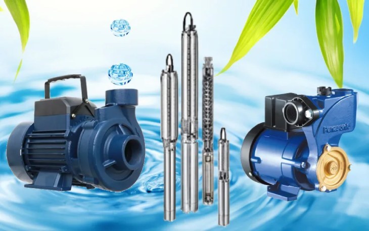 Máy bơm nước giếng khoan được cấu tạo từ guồng bơm và mô tơ
