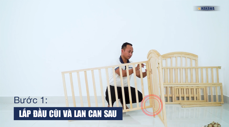 Hướng dẫn lắp đặt nôi cũi đa năng Hakawa