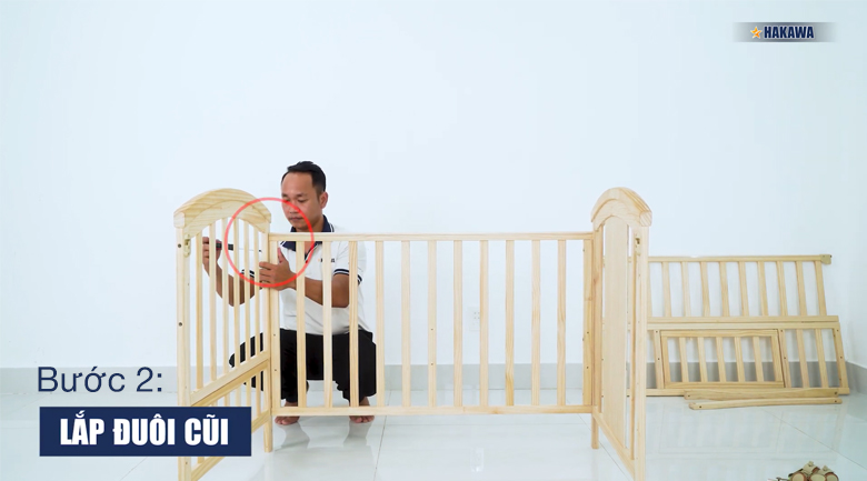 Hướng dẫn lắp đặt nôi cũi đa năng Hakawa