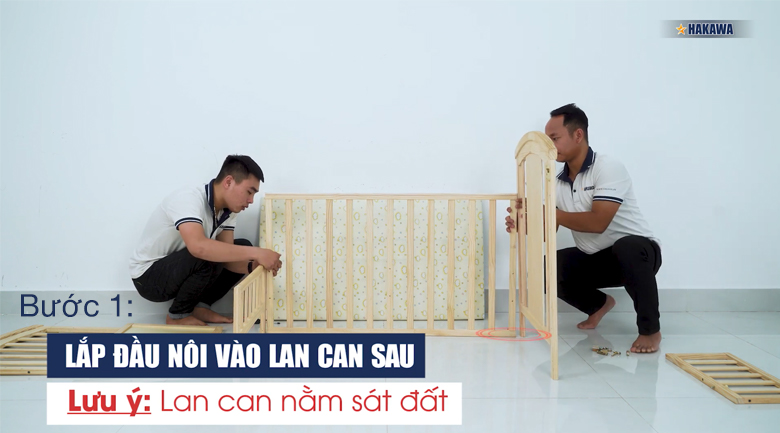 Hướng dẫn lắp đặt nôi cũi đa năng Hakawa