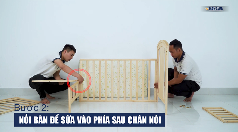 Hướng dẫn lắp đặt nôi cũi đa năng Hakawa