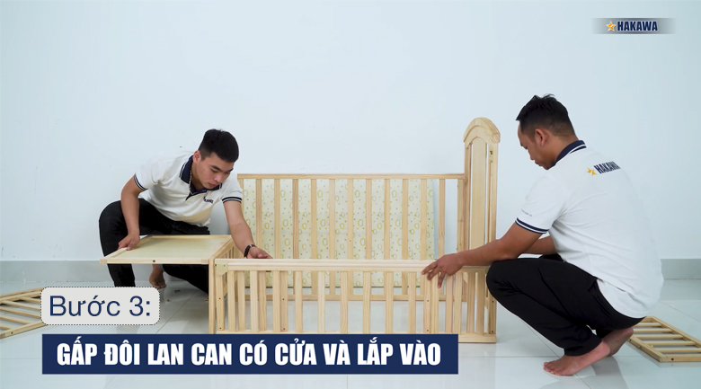 Hướng dẫn lắp đặt nôi cũi đa năng Hakawa