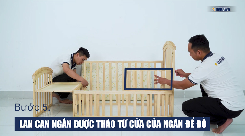 Hướng dẫn lắp đặt nôi cũi đa năng Hakawa