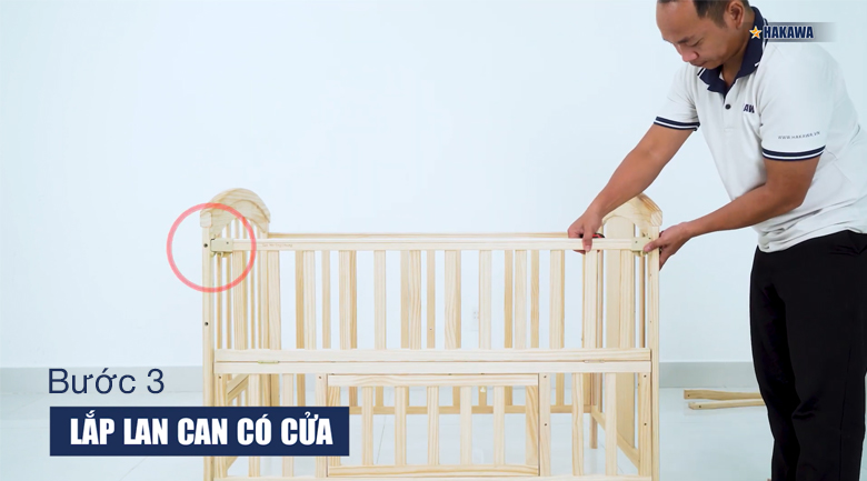 Hướng dẫn lắp đặt nôi cũi đa năng Hakawa