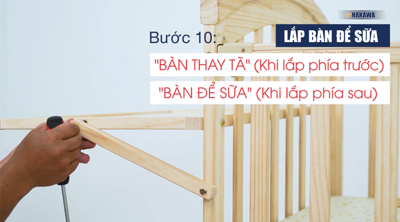 Hướng dẫn lắp đặt nôi cũi đa năng Hakawa