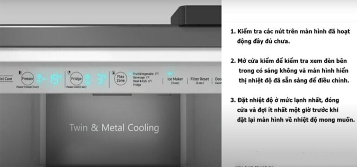 Kiểm tra lắp đặt trên tủ lạnh side by side samsung