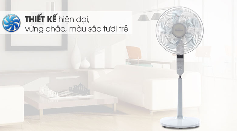 Quạt đứng Toshiba 5 cánh F-LSA20(H)VN 60W có thiết kế hiện đại, phù hợp với nhiều không gian trong nhà